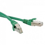 Hyperline PC-LPM-STP-RJ45-RJ45-C5e-2M-LSZH-GN Патч-корд F/­UTP, экранированный, Cat.5e, LSZH, 2 м, зеленый