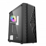 Powercase Корпус Mistral P4B, Tempered Glass, 4x 120mm 5-color fan, чёрный, ATX CMIPB-L4