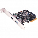 Controller ST-Lab, PCI-E x1, U-1780 2 ext USB3.1A Gen.2, +LP bracket, Ret
