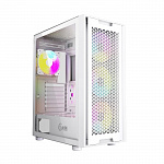 Powercase CAXW-L4 Корпус Alisio X4W, Tempered Glass, 4x 120mm 5-color fan, белый, ATX CAXW-L4