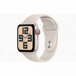 Apple Watch SE GPS + Cellular 44mm Starlight Aluminium Case with Starlight Sport Band - M/L MRGY3ZA/A