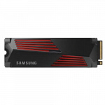 Твердотельный накопитель/ Samsung SSD 990 PRO, 2000GB, M.222x80mm, NVMe 2.0, PCIe 4.0 x4, V-NAND TLC, R/W 7450/6900MB/s, IOPs 1 400 000/1 550 000, DRAM buffer 2048MB, TBW 1200, DWPD 0.33, with Heats