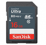Флеш карта SD 16GB SanDisk SDHC Class 10 UHS-I Ultra 80MB/s