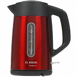 Чайник электрический Bosch TWK4P434 1.7л. красный корпус: нержавеющая сталь