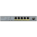ZYXEL GS1350-6HP-EU0101F L2 коммутатор PoE+ для IP-видеокамер 4xGE PoE+, 1xGE PoE++ 802.3bt, 1xSFP, бюджет PoE 60 Вт, дальность передачи питания до 250 м, автоперезагрузка PoE-портов