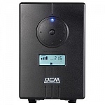 UPS PowerCom INF-800AP Line-Interactive, 800VA / 480W, Tower, Schuko, LCD, USB, подкл. доп. батарей
