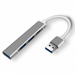 ORIENT CU-324, USB 3.0 USB 3.1 Gen1/USB 2.0 HUB 4 порта: 1xUSB3.0 + 2xUSB2.0 + 1xUSB2.0 Type-C, USB штекер тип А, алюминиевый корпус, серебристый 31236