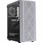 Powercase CMRMW-L4 Корпус Rhombus X4 White, Tempered Glass, Mesh, 4x 120mm 5-color LED fan, белый, ATX CMRMW-L4