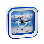 Perfeo Quartz часы-будильник "PF-TC-006", квадратные 10*10 см, спасат. круг