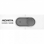 Флешка USB A-Data UV220 64ГБ, USB2.0, белый и серый auv220-64g-rwhgy