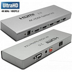 ORIENT HDMI 4K Splitter HSP0104H-2.0, 1-4, HDMI 2.0/3D, UHDTV 4K/ 60Hz 3840x2160/HDTV1080p, HDCP2.2, EDID управление, RS232 порт, IR вход, внешний БП 5В/1.5А, метал.корпус
