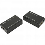 ORIENT VE045, HDMI extender Tx+Rx, активный удлинитель до 60 м по одной витой паре, HDMI 1.4а, 1080p@60Hz/3D, HDCP, подключается кабель UTP Cat5e/6, питание от внешних БП 5В/1А, метал.корпуса30905
