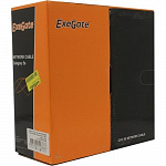 Exegate EX281812RUS Кабель Exegate FUTP4-C5e-CCA-S24-IN-PVC-GY-100 FTP 4 пары кат.5e CCA, 24AWG, экран, бухта 100м, серый, PVC