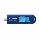 Флеш Диск A-DATA 64GB ACHO-UC300-64G-RNB/BU UC300, USB 3.2/TypeC, синий/голубой