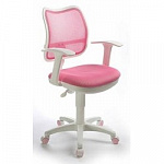 Бюрократ CH-W797/PK/TW-13A кресло спинка сетка розовый сиденье розовый TW-13A колеса белый/розовый 664135