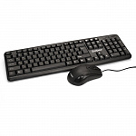 Exegate EX286204RUS Комплект ExeGate Professional Standard Combo MK120 клавиатура влагозащищенная 104кл.+ мышь оптическая 1000dpi,3 кнопки и колесо прокрутки; USB,длина кабелей 1,5м,черный,ColorBox
