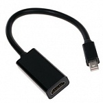 Cablexpert Переходник miniDisplayPort - HDMI, 20M/19F, кабель 15см, черный, пакет A-mDPM-HDMIF-02