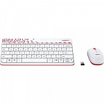 920-008212 Logitech Клавиатура + мышь MK240 Nano White-red